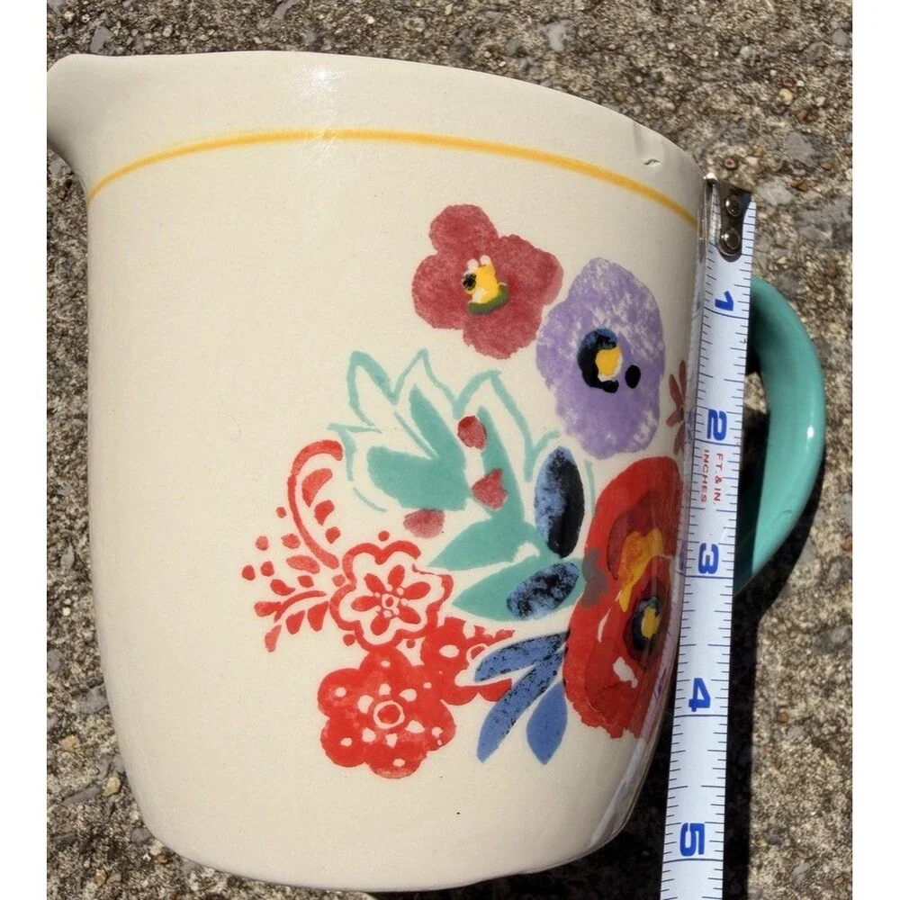 The Pioneer Woman Flea Market Floral 4 Cup Measuring Pitcher Ceramic